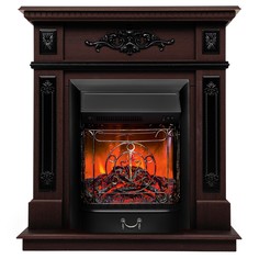 Электрокамин RealFlame Lilian DN с Majestic Lux BL S, звук потрескивания дров