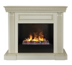 Электрокамин RealFlame Bogema WT с Black вставка + 3D Cassette 630, живое пламя