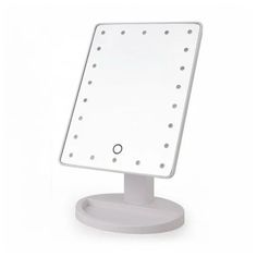 Косметическое зеркало настольное с подсветкой LARGE LED MIRROR Белый No Brand