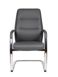 Конференц-кресло Norden Nancy CF grey, алюминиевая база, серая экокожа