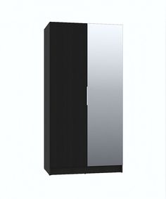 Шкаф распашной Феликс, двухдверный с зеркалом, Дуб Ферраре, 201Х100Х58