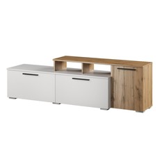 Тумба под ТВ Альберо малая 1800х403х537 белый/дуб вотан No Brand