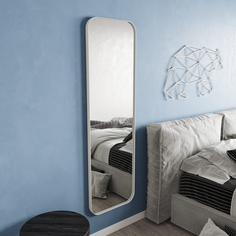 Зеркало настенное GENGLASS KUVINO White L 180x55 см, GGM-18-3-2 дизайнерское, в белой раме