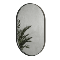 Зеркало настенное NOLVIS Black S 81x51 см, в черной металлической раме Genglass