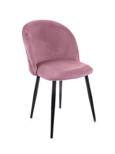 Комплект стульев Бари, 23070743 пудровый/чёрные ножки (2 шт) No Brand