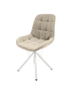 Стул Флори 1, бежевый, белые ножки No Brand