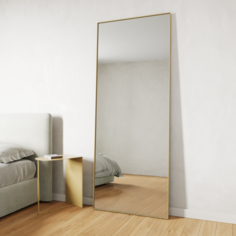 Зеркало настенное GENGLASS HALFEO Gold XL SLIM 200x80 см, GGM-15-1-2 в золотой раме