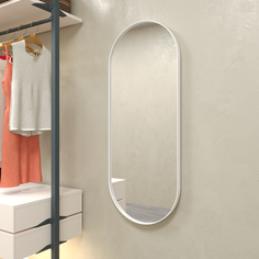 Зеркало настенное GENGLASS NOLVIS White M 136x51 см, GGM-16-3-2 дизайнерское, в белой раме