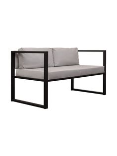 Диван LoftDC Curl 130x70x70, обивка велюр, серый
