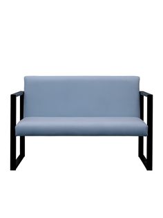Диван LoftDC Abyssinian 130x85x75, обивка велюр, голубой