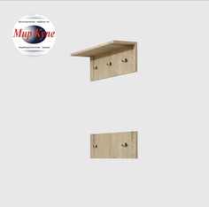 Вешалка настенная Мир Купе 600-2s, Сонома светлая 60*20*120 см