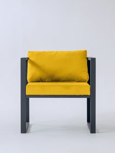 Кресло LoftDC Curl 70х70, велюр, жёлтый