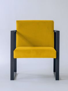 Кресло LoftDC Abyssinian 70х70, велюр, жёлтый
