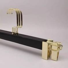 Вешалка для одежды прямая с зажимами Home Line Gold Black 3 шт