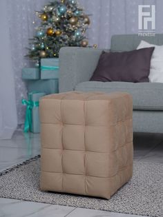 Пуфик Frenesie Joy Mini бежевый для туалетного столика в сальню, 32х32х40,5 см
