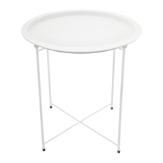 Org-11 Столик складной металлический, Д470 Ш470 В505, белый Магамакс