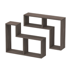 Полка настенная универсальная ОмскМебель, Ясень шимо темный