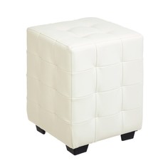 Пуф Кусен 300х300хН400 Белый кож.зам No Brand