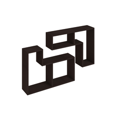 Полка настенная универсальная ОмскМебель, венге