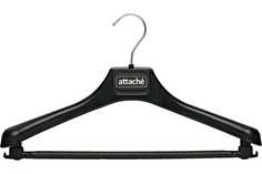 Анатомическая вешалка-плечики Attache с039, пластик, черный, съемная перекладина размер 44