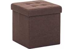 Пуф квадратный с ящиком для хранения какао 38 х 38 х 38 см No Brand
