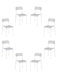 Стулья для кухни пластиковые со спинкой садовые на балкон уличные Tetchair ADDE