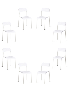 Стулья для кухни пластиковые со спинкой садовые на балкон уличные Tetchair ADDE