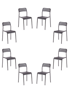 Стулья для кухни пластиковые со спинкой садовые на балкон уличные Tetchair ADDE