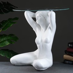 Подставка - стол светящийся Девушка сидя 50х39х52см Хорошие сувениры