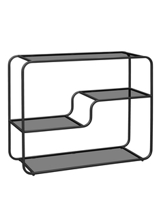 Консоль GreenWeen SIENA, черная, столешница тонированное стекло, 1000х350х810