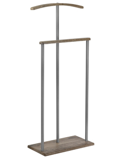 Вешалка костюмная Мебелик Дэви 1 металлик/дуб крымский состаренный