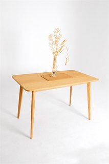 Стол обеденный Stroganini DUBSun 120х70х75 из массива и шпона дуба натуральный