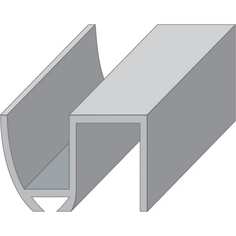 Нижняя направляющая для раздвижных дверей N3 Palladium 1 метр 12057