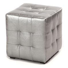 Пуф Bean-Bag Лотос Серебристый ЭкоКожа