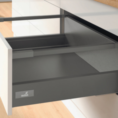Комплект фурнитуры ящика HETTICH InnoTech Atira Quadro V6 470X176 мм, антрацит