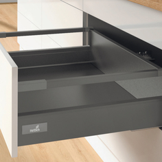 Комплект фурнитуры ящика HETTICH InnoTech Atira Quadro V6 470X144 мм, антрацит