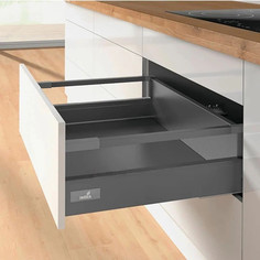 Комплект фурнитуры ящика Hettich InnoTech Atira Quadro 25 470X144 мм, антрацит