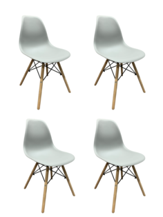 Комплект стульев Eames ВМН-А305, 4 шт, светло-серый