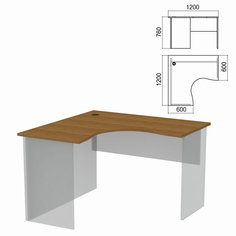 Стол компактный ЧАСТЬ 1 Арго, 1200х1200х760 мм, левый, орех, А-203.60 Argo