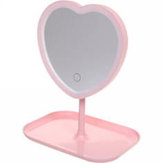 Настольное зеркало UltraMarine Mary Touch-Heart 354-046 с подсветкой голубой USB