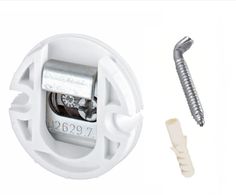 Комплект навесов для верхних шкафов HETTICH SAH 302, под запресовку, пластик, белый