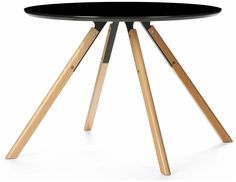 Обеденный стол Arnhem 100 см меламин черный StoreForHome / PW-032-2B