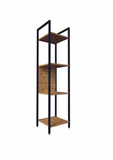Стеллаж напольный WOODSTEEL, Sb146/35/35. Черный