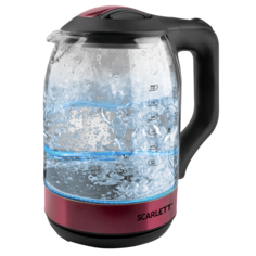 Чайник электрический Scarlett SC-EK27G44 1.7 л Red, Transparent