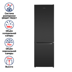 Холодильник Maunfeld MFF176SFSB Black