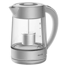 Чайник электрический Deerma DEM-SH50W 1.7 л серебристый, прозрачный