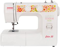 Швейная машина Janome color 55 белый, разноцветный