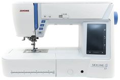 Швейная машина Janome Skyline S7 белый, синий