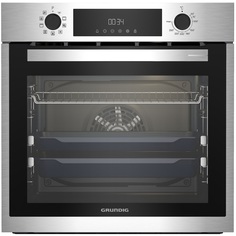Встраиваемый электрический духовой шкаф Grundig GEBM11301XC серебристый, черный