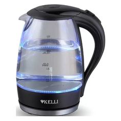 Чайник электрический KELLI KL-1483 1.7 л черный, прозрачный